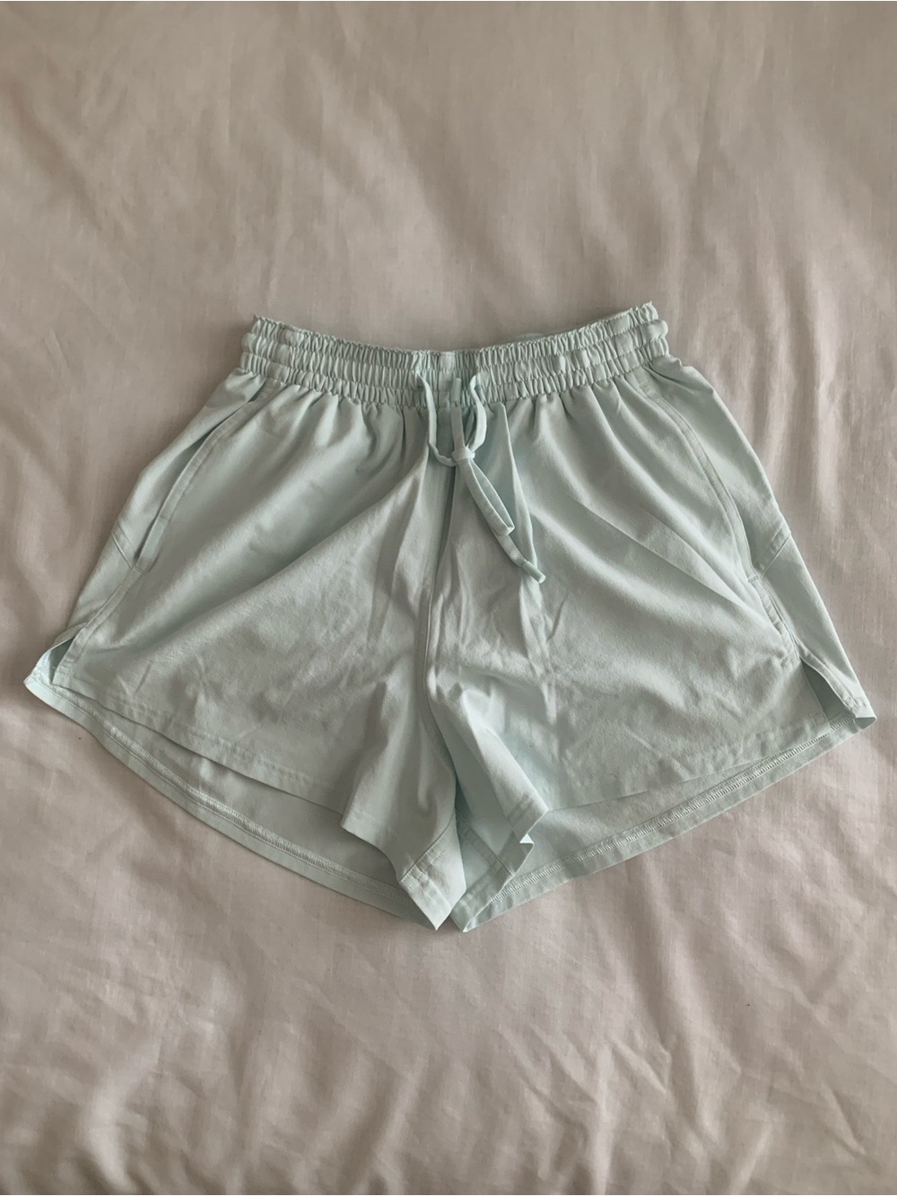 Lululemon Pace Rival High-Rise Running Short 3" – Mint/Ice Blue, Size 0 EUC